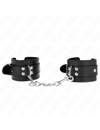 KINK - MUÑEQUERAS SENCILLAS NEGRO AJUSTABLE 20-23 CM X 5.5 CM