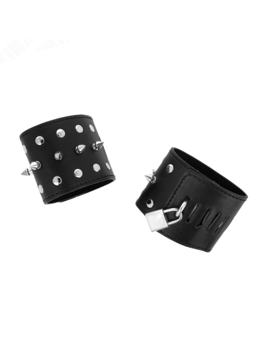 KINK - MUÑEQUERAS ESTILO PUNK CON PINCHOS 25 X 6 CM