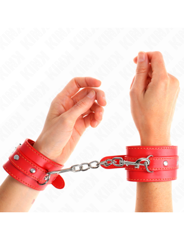 KINK - MUÑEQUERAS FINAS ROJO AJUSTABLE 21-33 CM