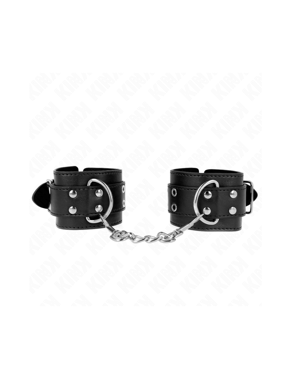 KINK - MUÑEQUERAS CON DOBLE LÍNEA DE TACHUELAS NEGRO AUSTABLE 19-26 CM