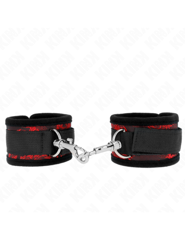 KINK - MUÑEQUERAS DISEÑO ESCÁNDALO ROJO-NEGRO