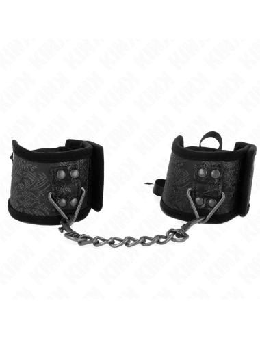 KINK - MUÑEQUERAS DISEÑO ESCÁNDALO NEGRO DETALLE LAZO 24.5 CM X 6.5 CM