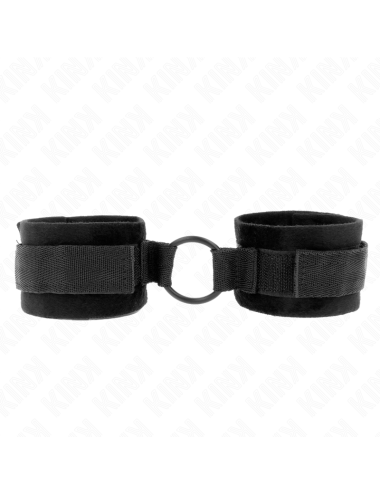 KINK - MUÑEQUERAS 25 CM PARA PRINCIPIANTES CON ANILLA 4 CM NEGRO AJUSTABLE 15-25 CM