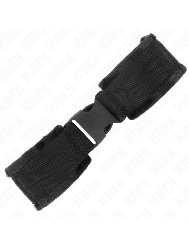 KINK - MUÑEQUERAS NYLON NEGRO MODELO 1 AJUSTABLE 25-35 CM X 6 CM