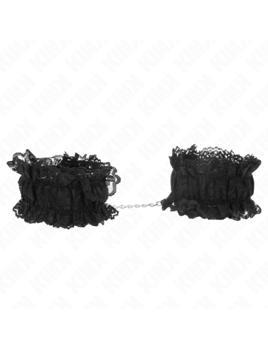 KINK - MUÑEQUERAS ELÁSTICAS DE ENCAJE NEGRO