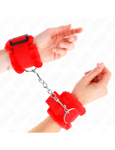 KINK - MUÑEQUERAS FORRADA ROJO AJUSTABLE 17-31 CM X 7 CM