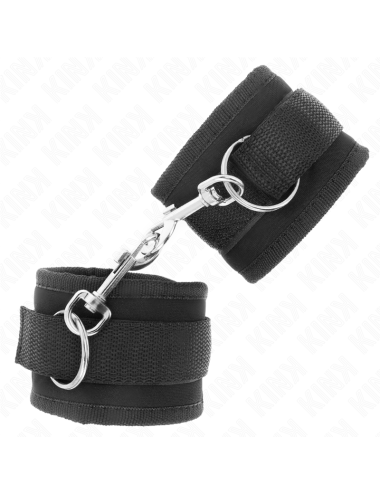 KINK - MUÑEQUERAS NYLON NEGRO MODELO 2 AJUSTABLE 18-35 CM X 6 CM