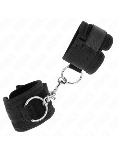 KINK - MUÑEQUERAS NEGRO AJUSTABLE 18-35 CM X 6 CM