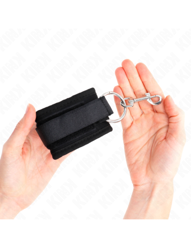 KINK - MUÑEQUERAS NEGRO AJUSTABLE 18-35 CM X 6 CM