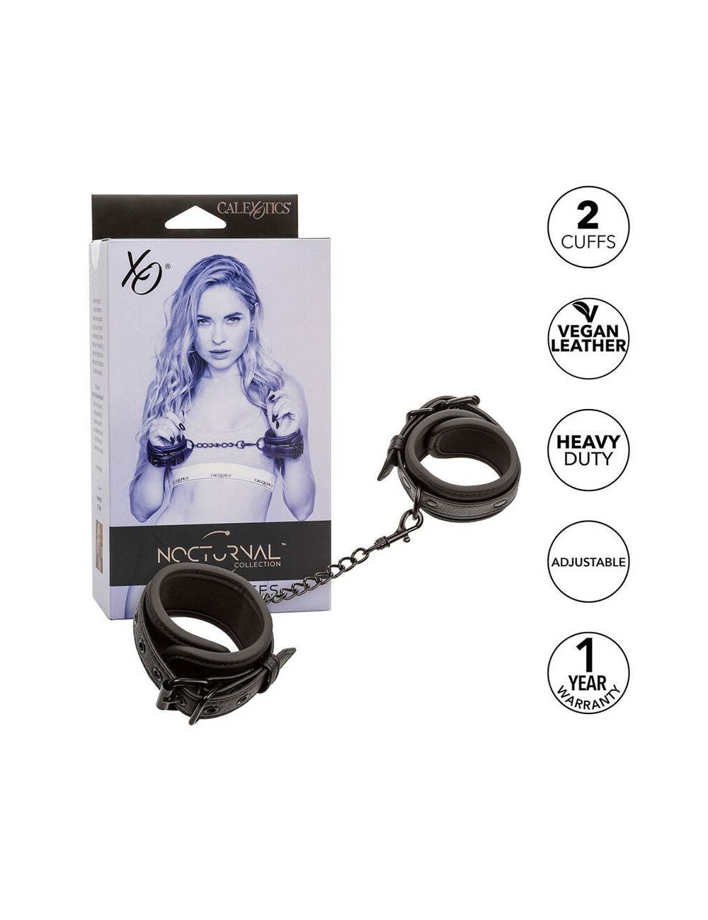 CALEXOTICS - NOCTURNAL ESPOSAS CUERO AJUSTABLE NEGRO
