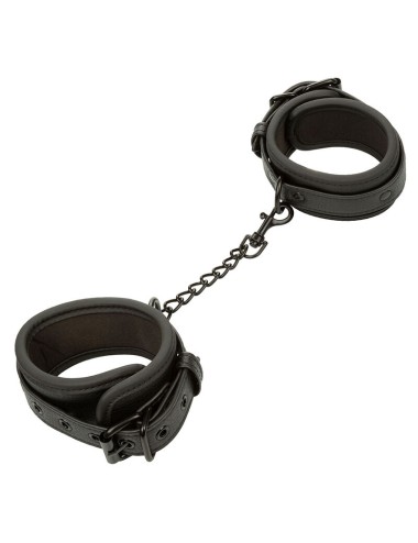 CALEXOTICS - NOCTURNAL ESPOSAS DE TOBILLO CUERO AJUSTABLE NEGRO