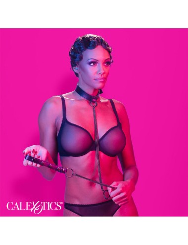 CALEXOTICS - EUPHORIA COLLAR HALTER Y CORREA CON CADENA