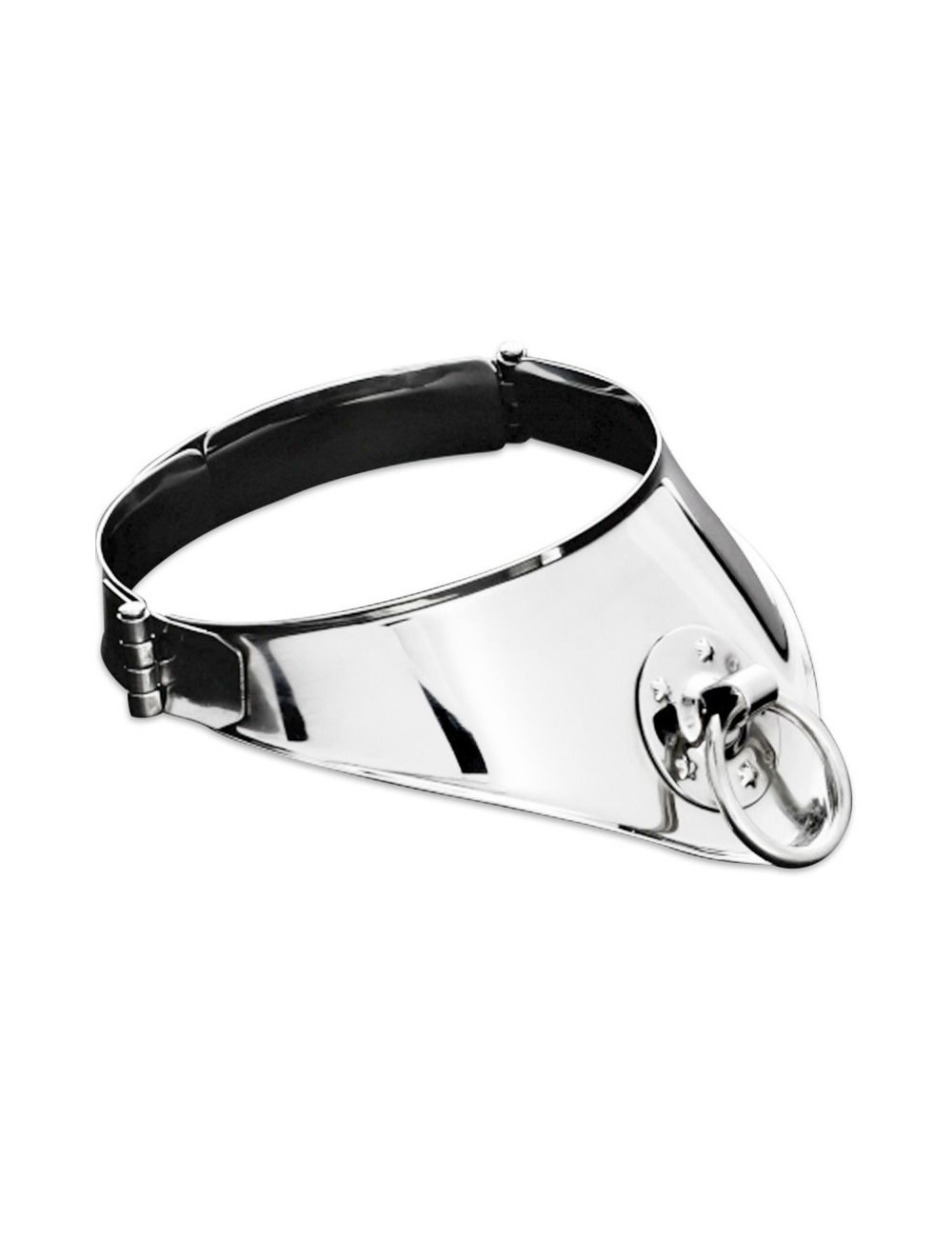 METAL HARD - COLLAR RESTRICCION CON ANILLA Y CANDADO 12.5 CM