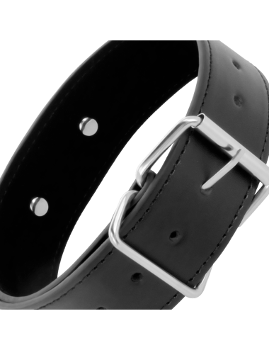 DARKNESS - COLLAR DE POSTURA CON CADENA LEATHER