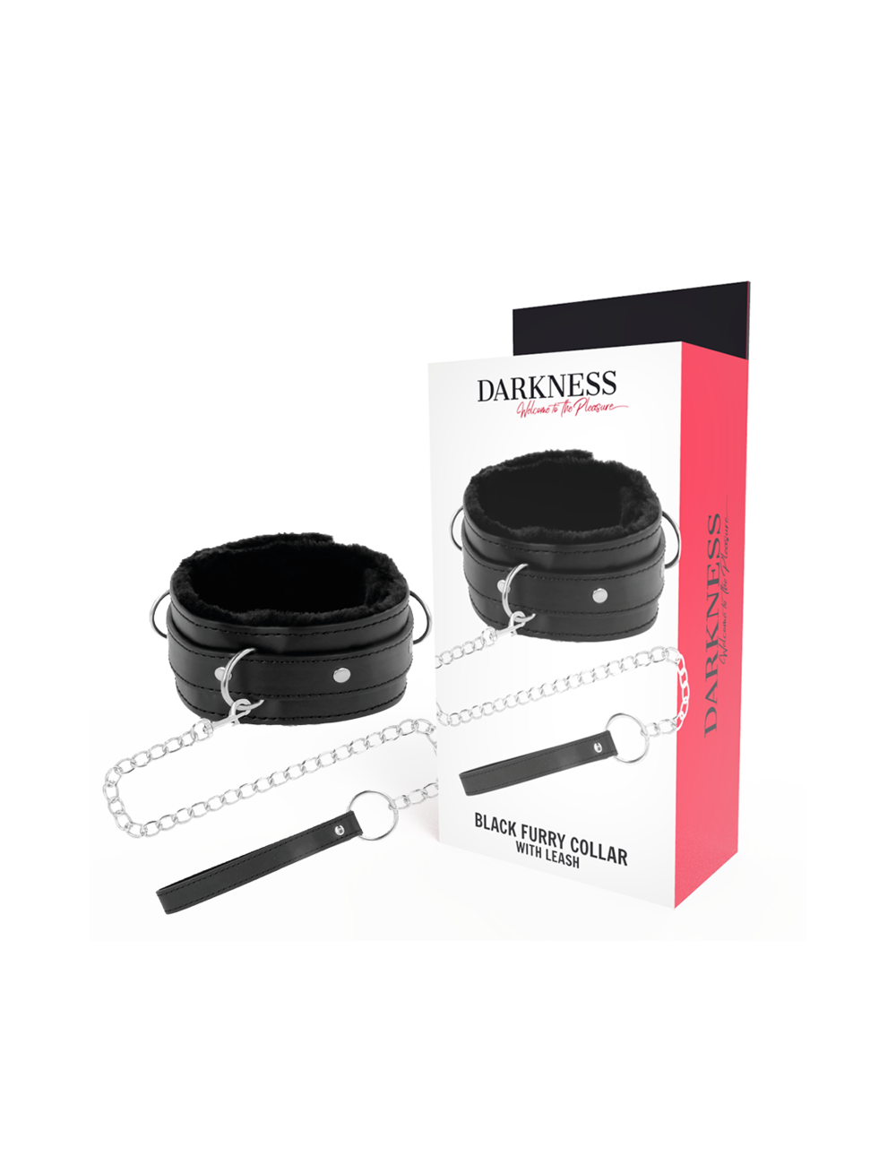 DARKNESS - COLLAR CONFORTABLE DE POSTURA CON CADENA LEATHER