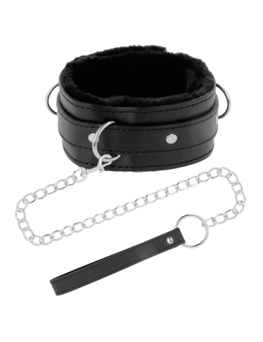DARKNESS - COLLAR CONFORTABLE DE POSTURA CON CADENA LEATHER