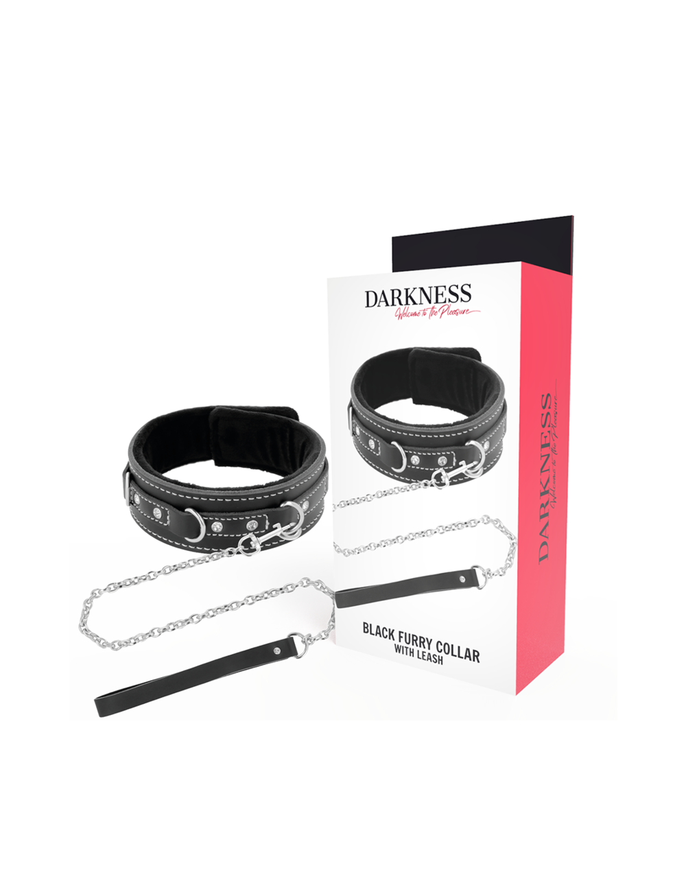 DARKNESS - COLLAR LEATHER CON CORREA ALTA CALIDAD