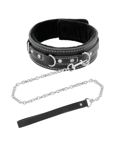 DARKNESS - COLLAR LEATHER CON CORREA ALTA CALIDAD