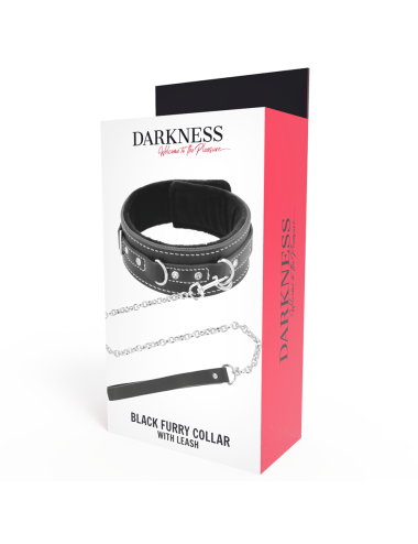 DARKNESS - COLLAR LEATHER CON CORREA ALTA CALIDAD
