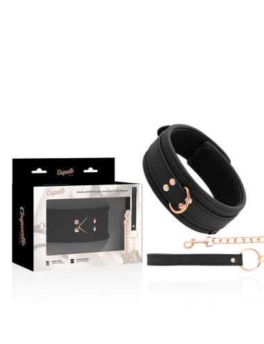 COQUETTE CHIC DESIRE - FANTASY COLLAR CUERO VEGANO CON CORREA Y FORRO DE NEOPRENO