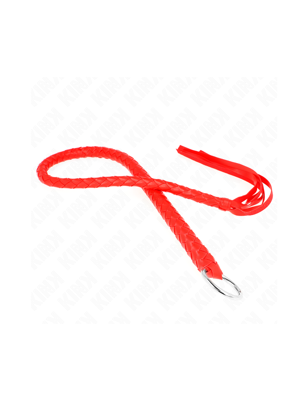 KINK - LÁTIGO DE SERPIENTE CON ANILLO DE MANO ROJO 65 CM