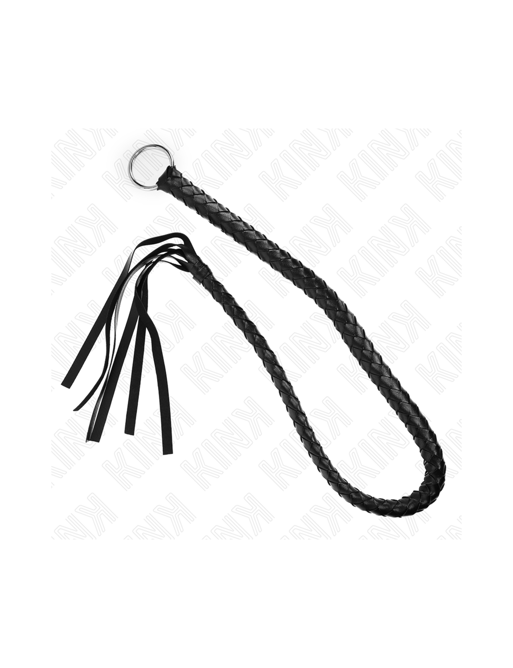 KINK - LÁTIGO DE SERPIENTE CON ANILLO DE MANO NEGRO 65 CM