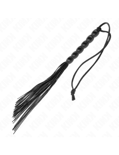 KINK - MINI LÁTIGO DE SILICONA CON AGARRE 6 BOLAS NEGRO 26 CM