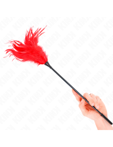 KINK - PLUMAS MÚLTIPLES PARA COSQUILLAS ROJO 45 CM