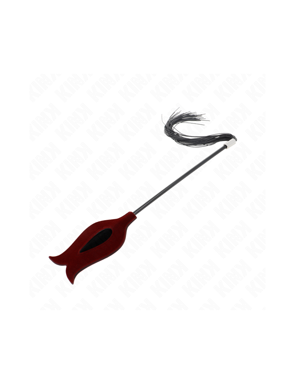 KINK - PLUMAS DE POLLO PARA COSQUILLAS CON FORMA CUERNO DE CRIADA NEGRO 36 CM