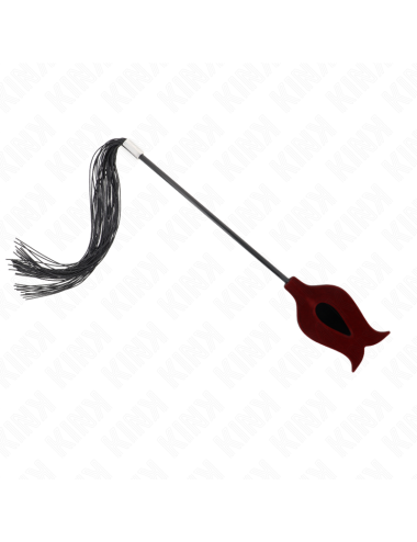 KINK - PLUMAS DE POLLO PARA COSQUILLAS CON FORMA CUERNO DE CRIADA NEGRO 36 CM