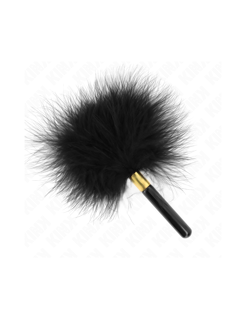 KINK - PLUMAS PARA COSQUILLAS METAL DORADO NEGRA 18 CM