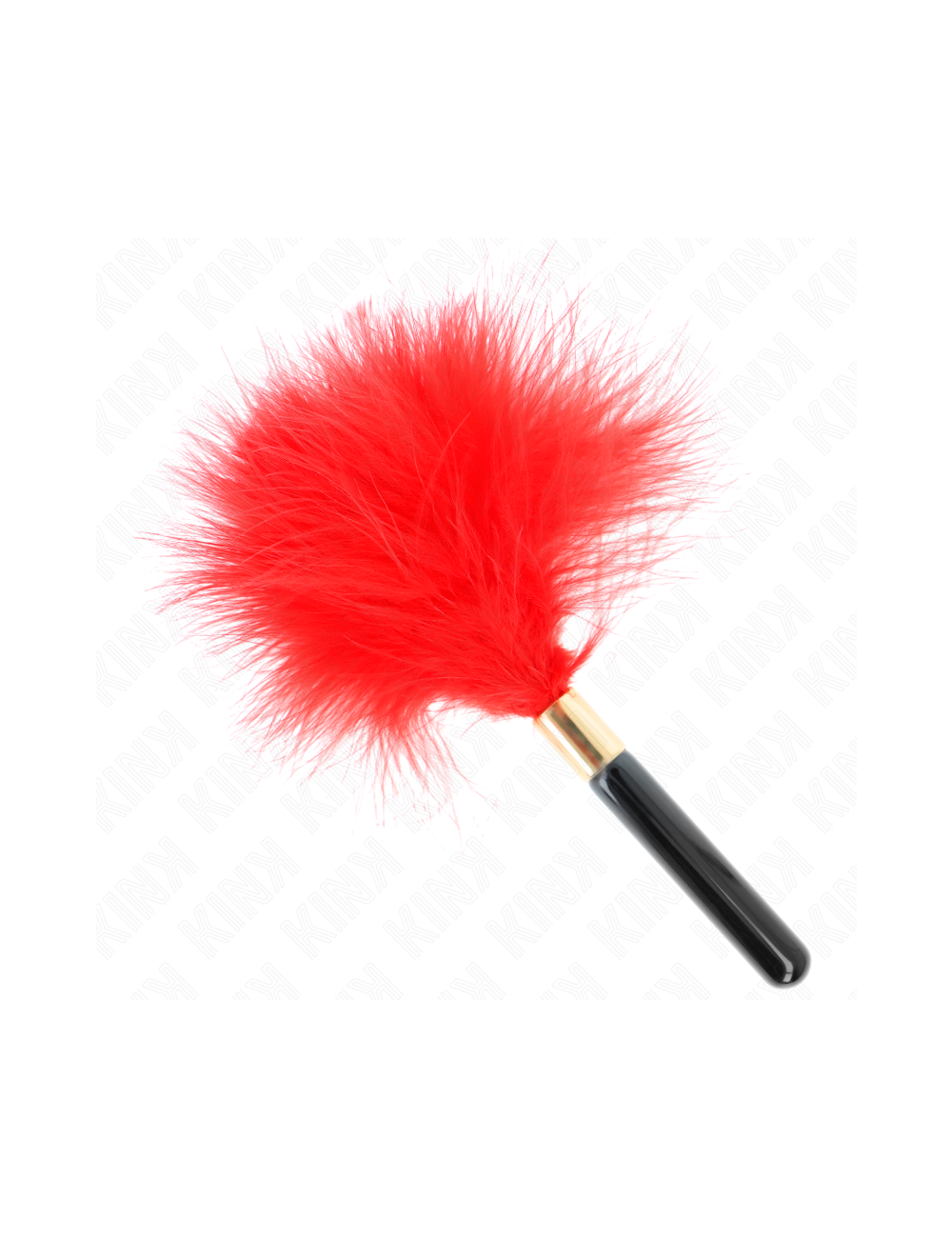 KINK - PLUMAS PARA COSQUILLAS METAL DORADO ROJO 18 CM