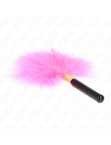KINK - PLUMAS PARA COSQUILLAS METAL DORADO FUCSIA 18 CM