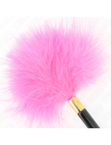 KINK - PLUMAS PARA COSQUILLAS METAL DORADO FUCSIA 18 CM