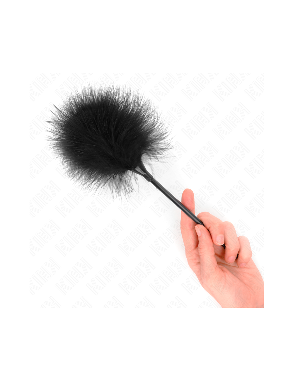 KINK - PLUMAS PARA COSQUILLAS NEGRO USADO PARA EL KIT BONDAGE 27 CM