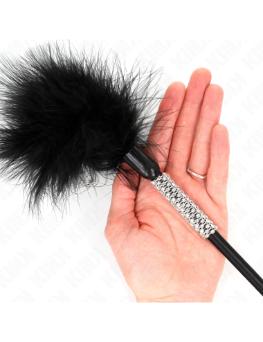 KINK - PLUMAS PARA COSQUILLAS CON MANGO DE DIAMANTES DE IMITACIÓN 50 CM