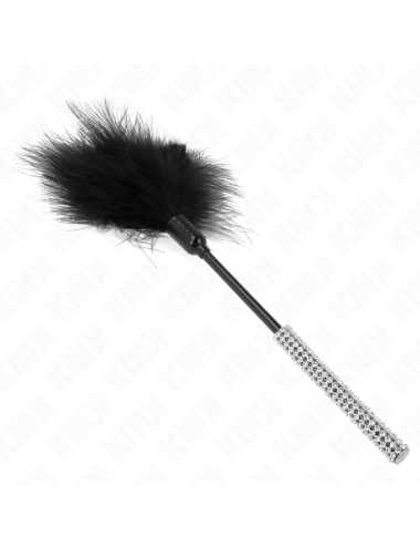 KINK - PLUMAS PARA COSQUILLAS CON MANGO DE DIAMANTES DE IMITACIÓN 27 CM