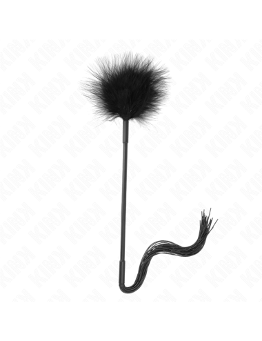 KINK - LÁTIGO DE SILICONA CON PLUMAS PARA COSQUILLAS 47 CM