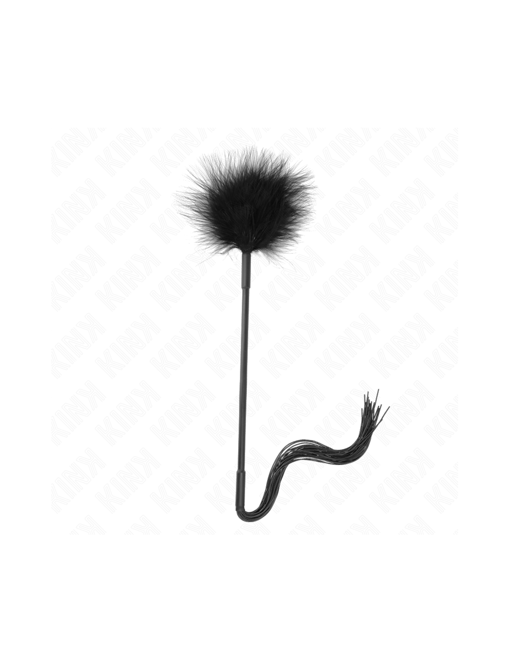 KINK - LÁTIGO DE SILICONA CON PLUMAS PARA COSQUILLAS 47 CM