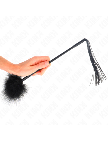 KINK - LÁTIGO DE SILICONA CON PLUMAS PARA COSQUILLAS 47 CM
