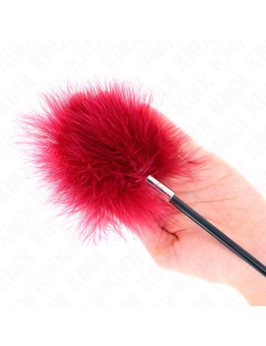 KINK - PLUMAS PARA COSQUILLAS CON PALETA FORMA DE ROSA 38 CM