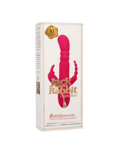 CALEXOTICS - JACK FANTASY TRIPLE VIBRADOR CALENTABLE RABBIT ROSA