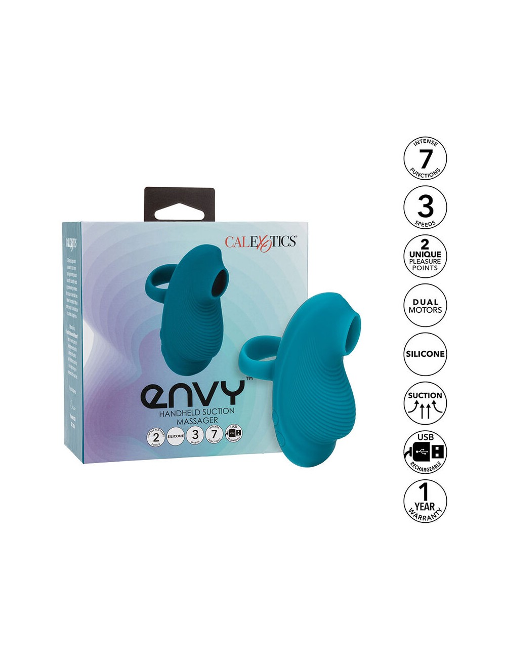 CALEXOTICS - ENVY MASAJEADOR DE BOLA RODANTE 7 VIBRACIONES AZUL CALEXOTICS - ENVY MASAJEADOR DE BOLA RODANTE 7 VIBRACIONES AZUL