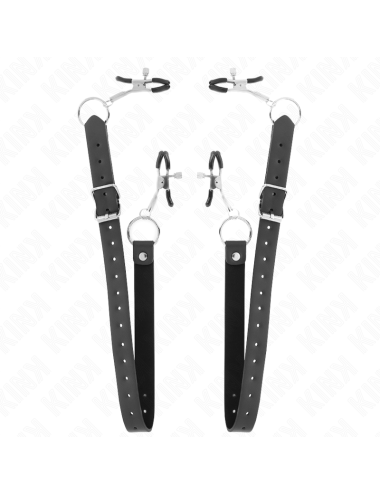 KINK - PINZAS PARA CLÍTORIS 4 ENGANCHES AJUSTABLE 34-48 CM