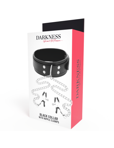 DARKNESS - COLLAR CON PINZAS PARA PEZONES NEGRO