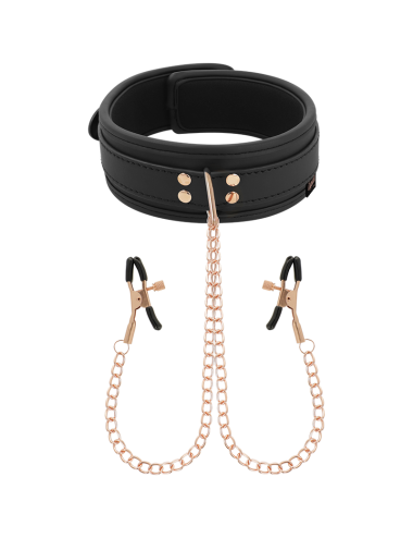 COQUETTE CHIC DESIRE - FANTASY COLLAR CON PINZAS PEZONES CON FORRO DE NEOPRENO