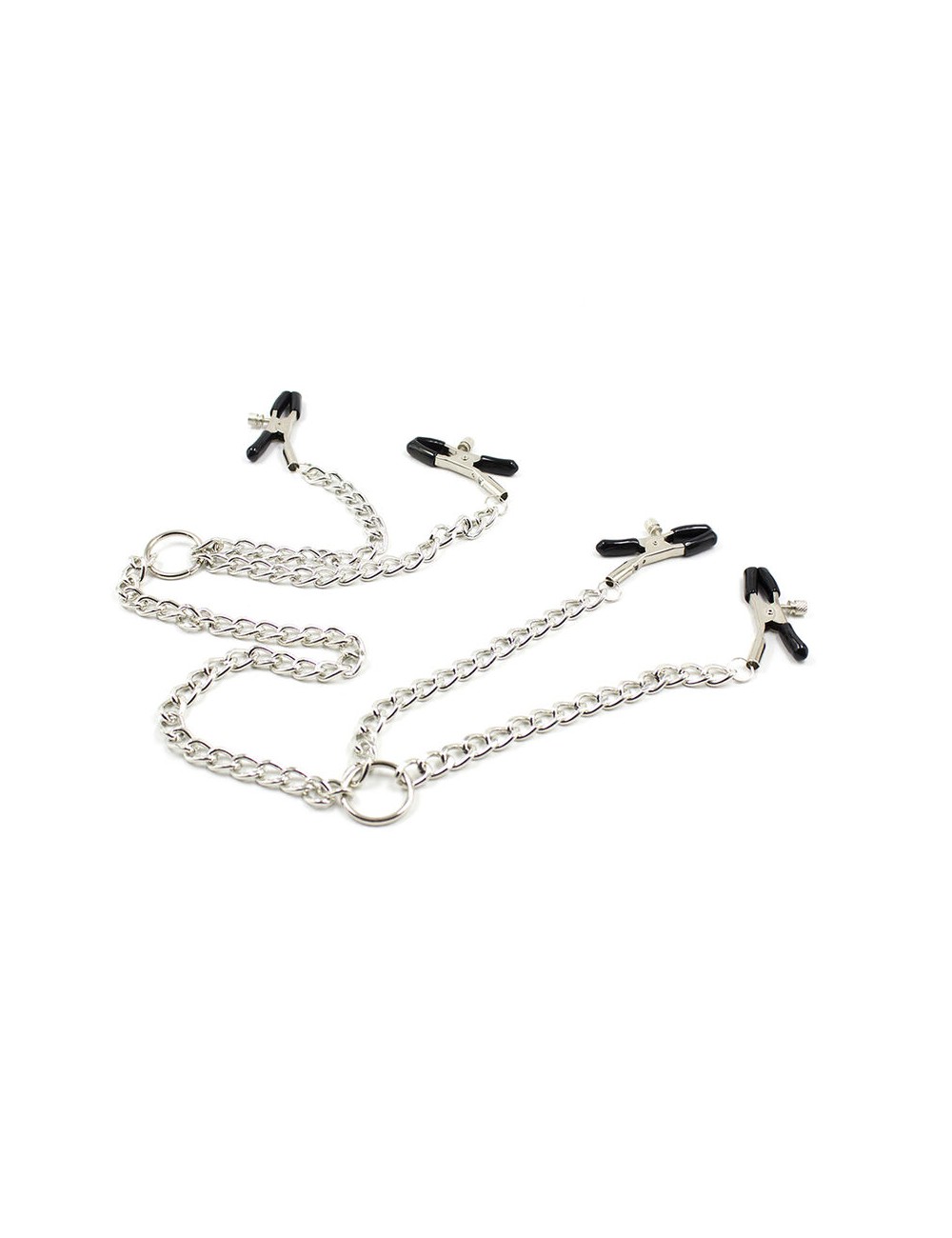 OHMAMA FETISH - 4 PINZAS PEZONES CON CADENAS