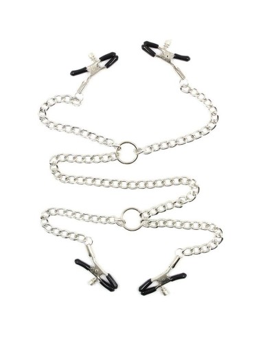 OHMAMA FETISH - 4 PINZAS PEZONES CON CADENAS