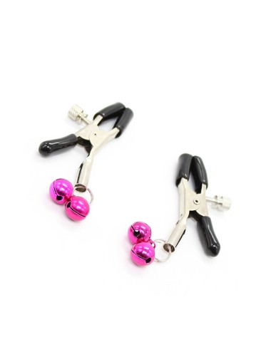 OHMAMA FETISH - PINZAS PEZONES CON CASCABEL ROSA