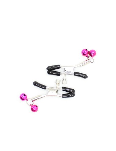 OHMAMA FETISH - PINZAS PEZONES CON CASCABEL ROSA